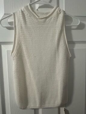 Reformation Cream Sleeveless Knit Top